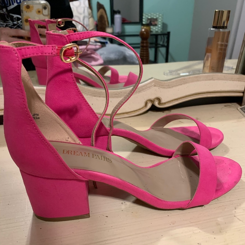 Hot pink 2 inch heels